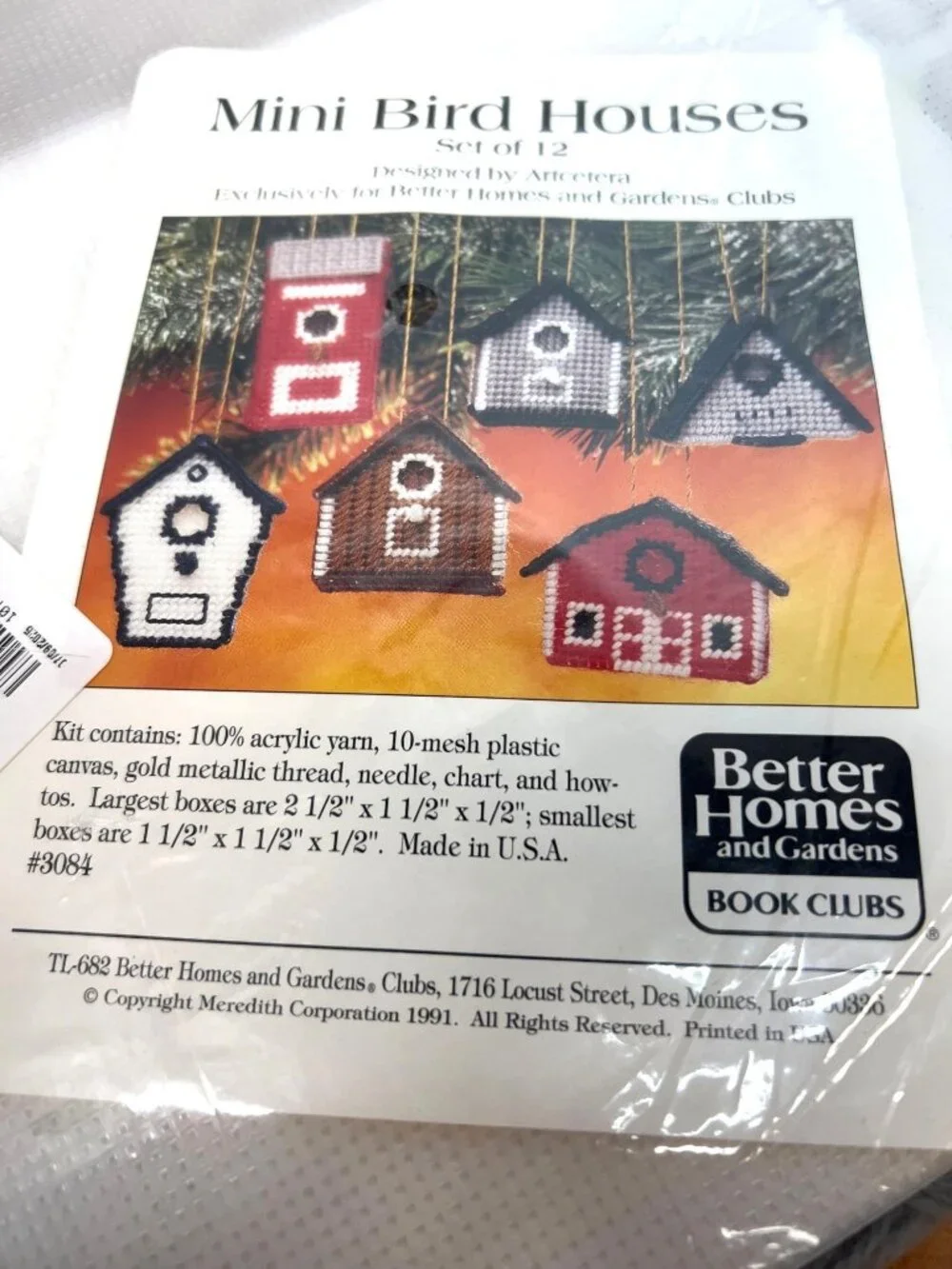 10 Needlepoint Mini Bird Houses Craft Kit